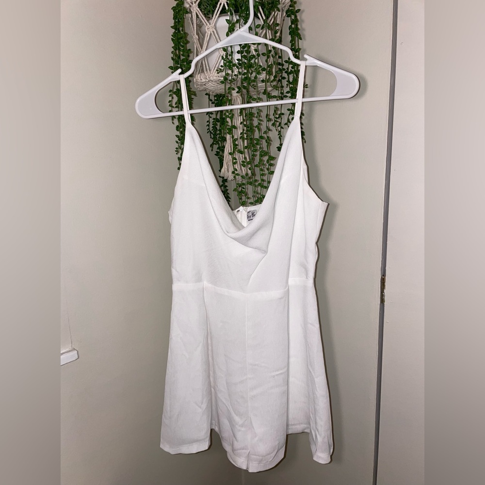 Princess Polly Cowl Neck Playsuit/Romper in White